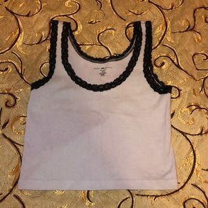 brandy melville baby blue lace tank top